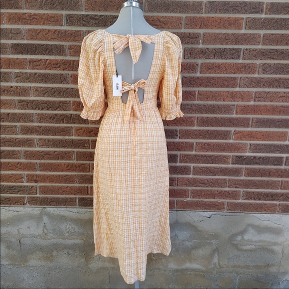 Rahi smocked gingham midi dress size XS - Picture 5 of 15